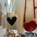 Stofftaschen mit Herzmotiv